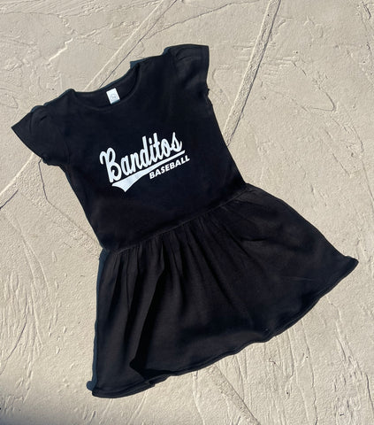 Girls-Toddler Cotton Rib  Black Dress